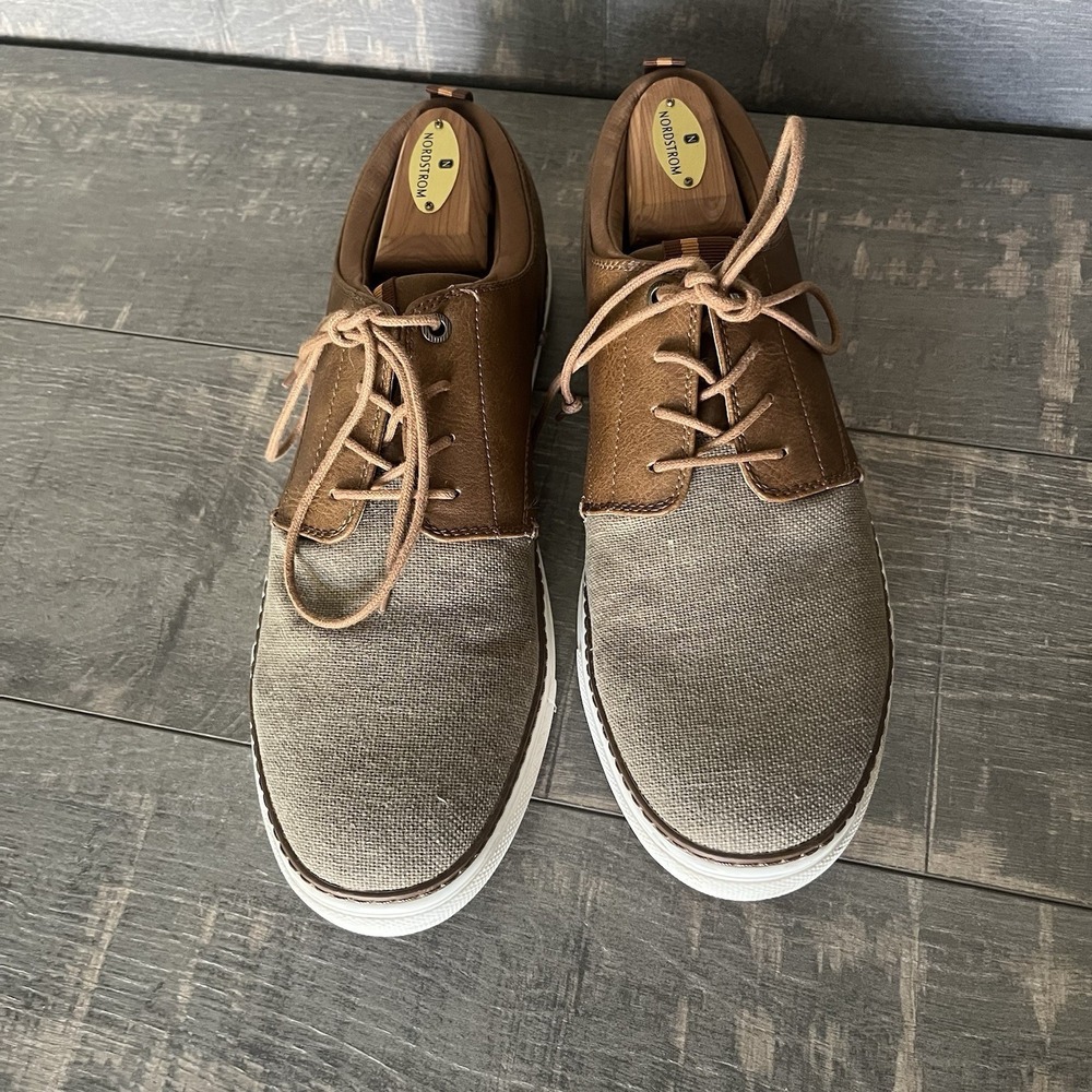 Oxford Seven91 Men's Casual Sneakers Taupe Brown Lace Up Size 10 Preppy Casual - Picture 3 of 10